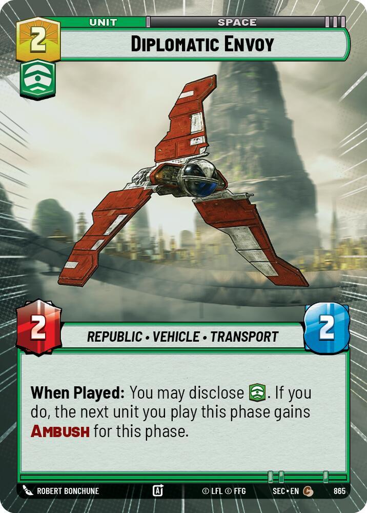 Diplomatic Envoy (Hyperspace Foil) (865) [Secrets of Power]