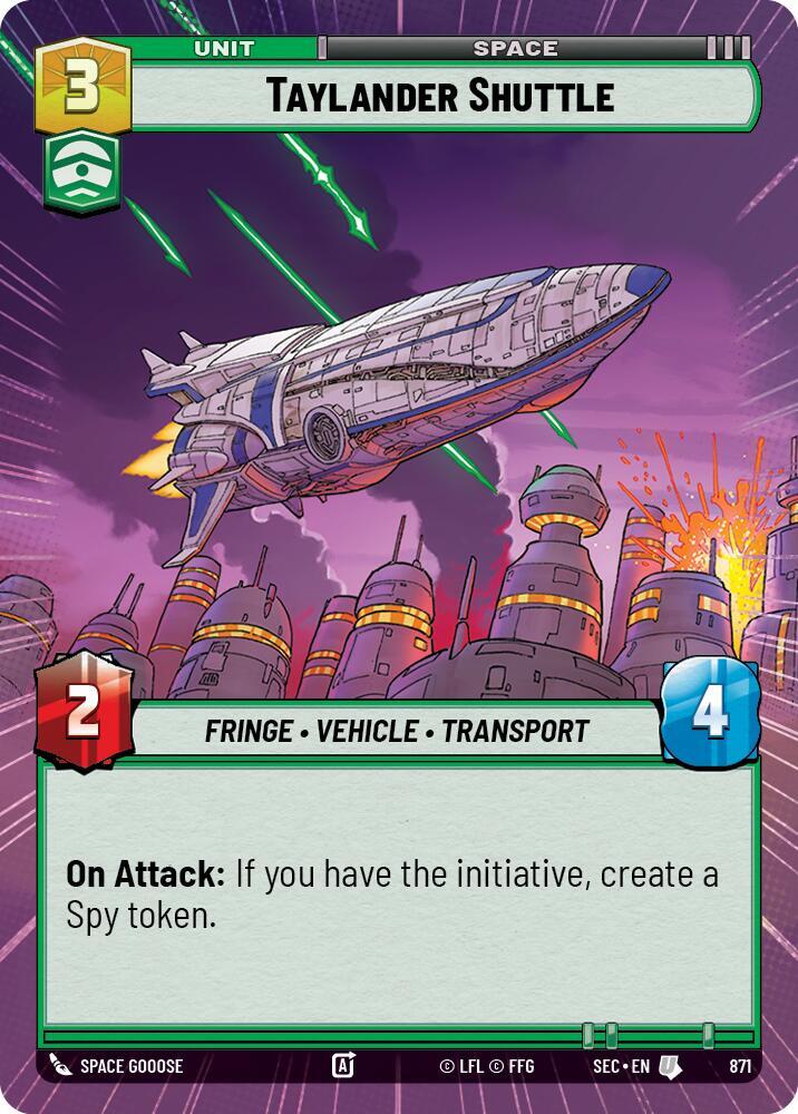 Taylander Shuttle (Hyperspace Foil) (871) [Secrets of Power]