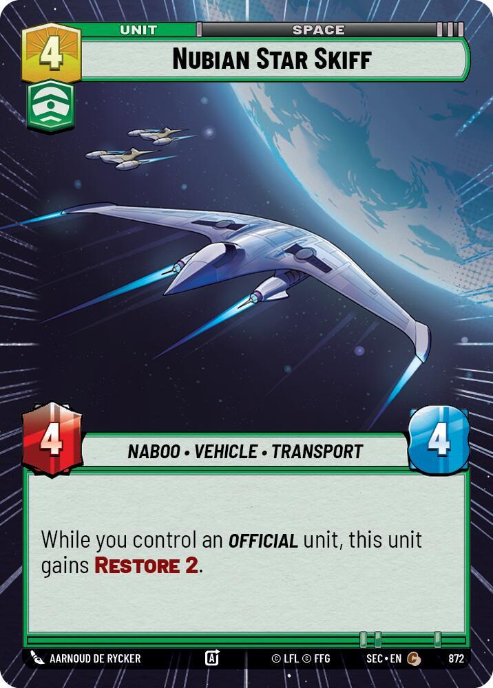 Nubian Star Skiff (Hyperspace Foil) (872) [Secrets of Power]
