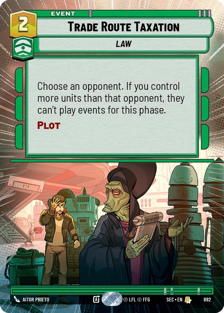 Trade Route Taxation (Hyperspace Foil) (882) [Secrets of Power]
