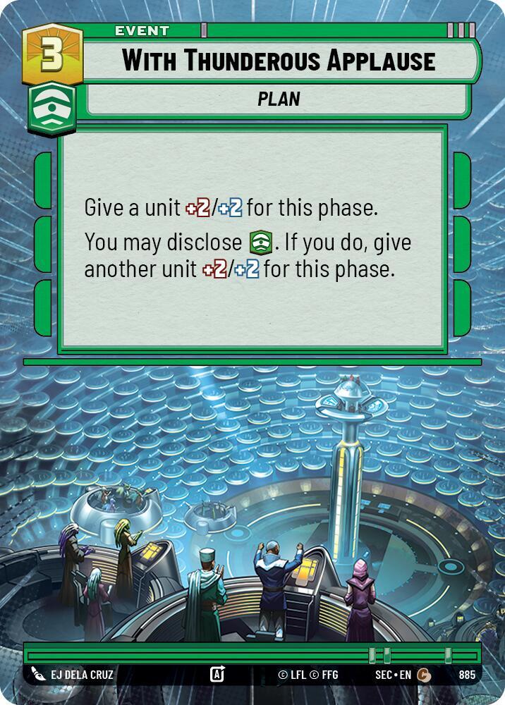 With Thunderous Applause (Hyperspace Foil) (885) [Secrets of Power]