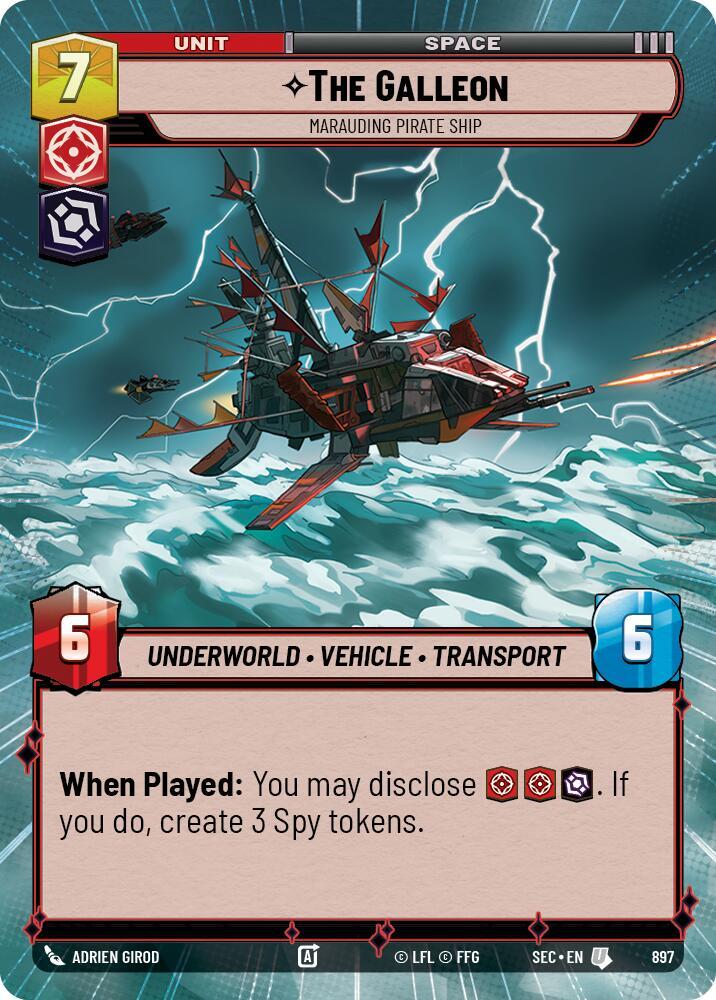 The Galleon - Marauding Pirate Ship (Hyperspace Foil) (897) [Secrets of Power]