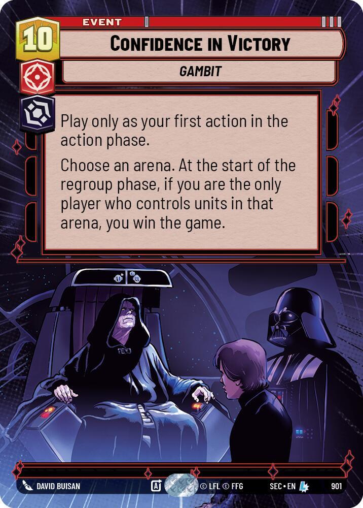 Confidence in Victory (Hyperspace Foil) (901) [Secrets of Power]
