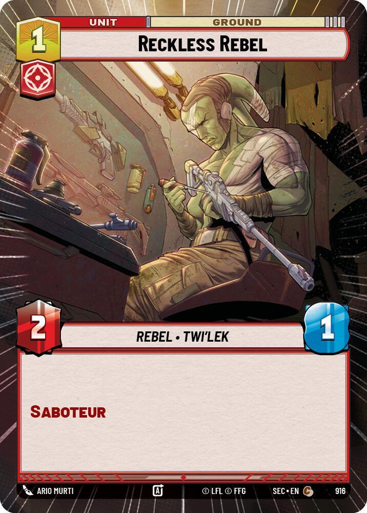 Reckless Rebel (Hyperspace Foil) (916) [Secrets of Power]