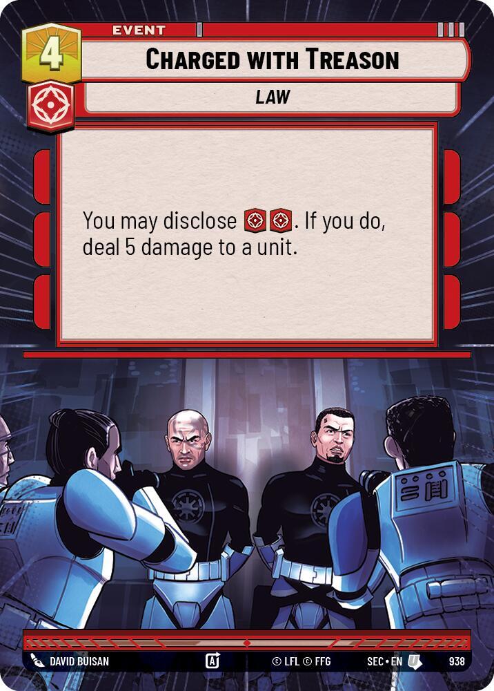 Charged with Treason (Hyperspace Foil) (938) [Secrets of Power]