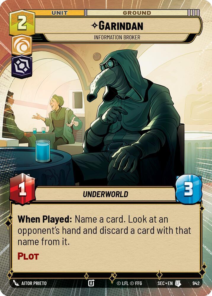 Garindan - Information Broker (Hyperspace Foil) (942) [Secrets of Power]