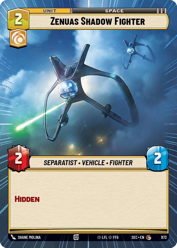 Zenuas Shadow Fighter (Hyperspace Foil) (973) [Secrets of Power]