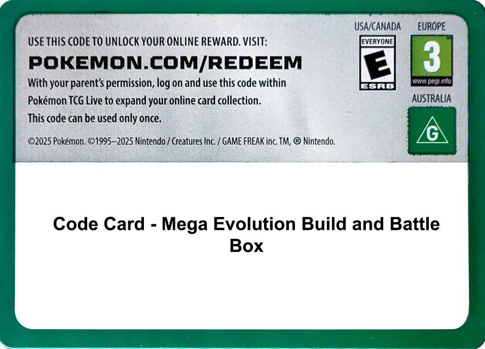 Code Card - Mega Evolution Build and Battle Box [ME01: Mega Evolution]