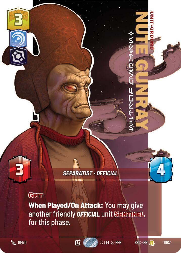 Nute Gunray - Escaping Justice (Prestige Foil) (1087) [Secrets of Power]