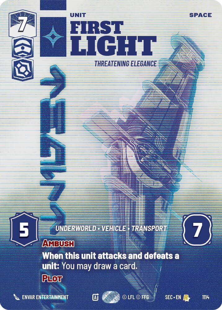 First Light - Threatening Elegance (Prestige Foil) (1114) [Secrets of Power]