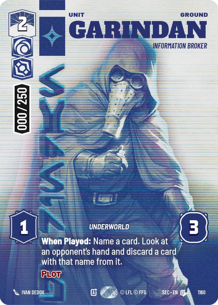 Garindan - Information Broker (Serialized) (1160) [Secrets of Power]