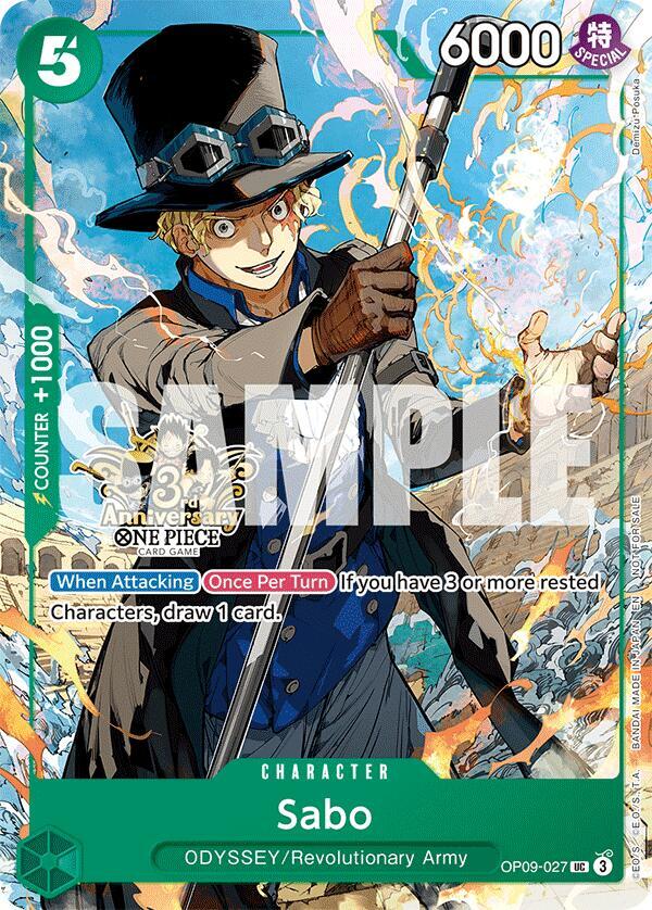 Sabo - OP09-027 (3rd Anniversary Tournament 3 Brothers Pack) [Carrying On His Will: 3rd Anniversary Tournament Cards]