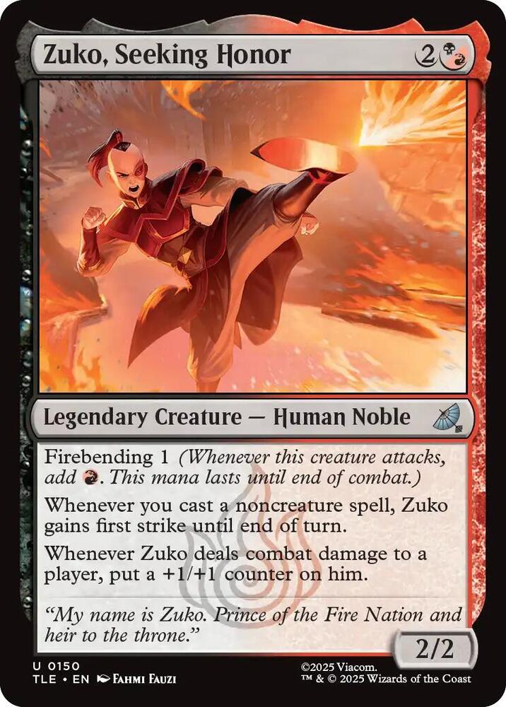 Zuko, Seeking Honor (150) [Avatar: The Last Airbender: Eternal-Legal]