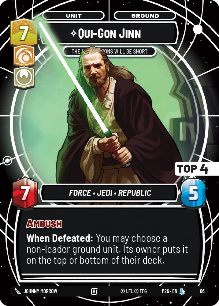 Qui-Gon Jinn - The Negotiations Will Be Short (Top 4) (66) [Sector and Regional Promos: Season 1]