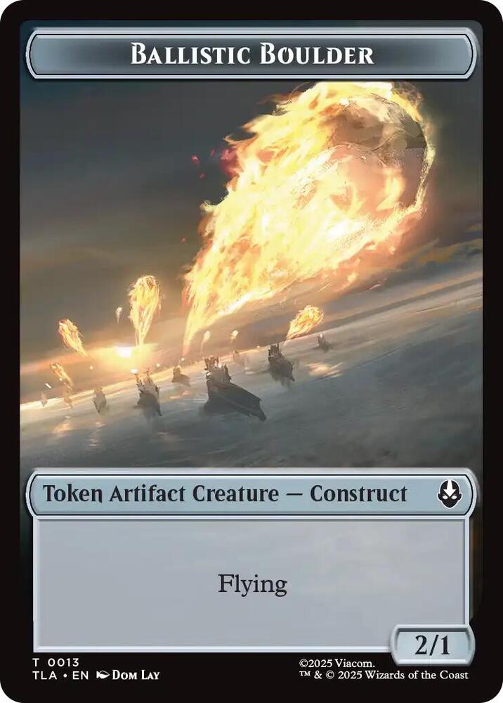 Ballistic Boulder // Food (0019) Double-Sided Token (13 // 19) [Avatar: The Last Airbender]