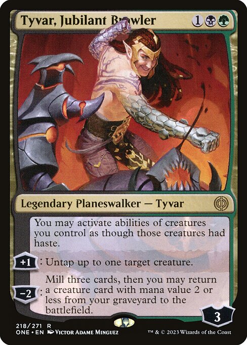 Tyvar, Jubilant Brawler (218) [Phyrexia: All Will Be One]