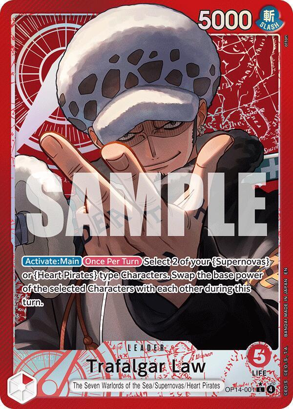 Trafalgar Law - OP14-001 (Alternate Art) [The Azure Sea's Seven]