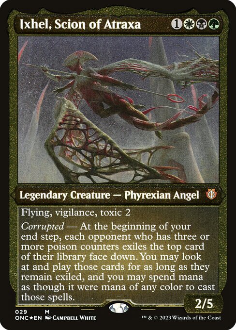 Ixhel, Scion of Atraxa (29) [Phyrexia: All Will Be One Commander] [Etched]