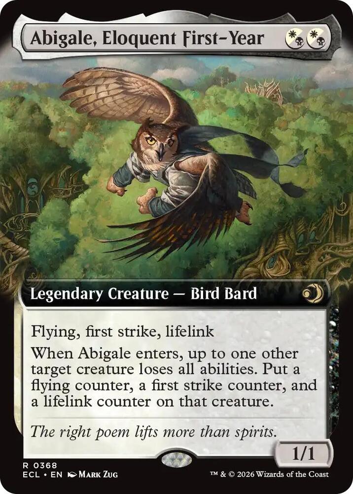 Abigale, Eloquent First-Year (Extended Art) (368) [Lorwyn Eclipsed]