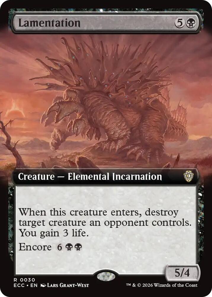 Lamentation (Extended Art) (30) [Lorwyn Eclipsed Commander]