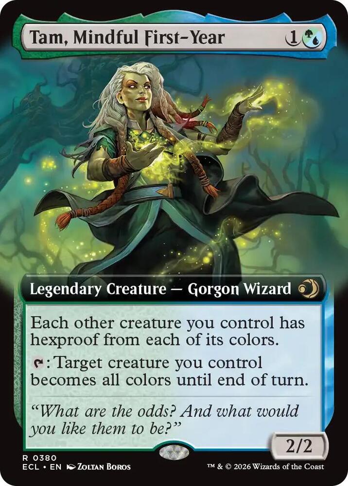Tam, Mindful First-Year (Extended Art) (380) [Lorwyn Eclipsed]