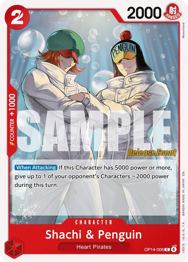 Shachi & Penguin (OP14-006) [The Azure Sea's Seven Release Event Cards]