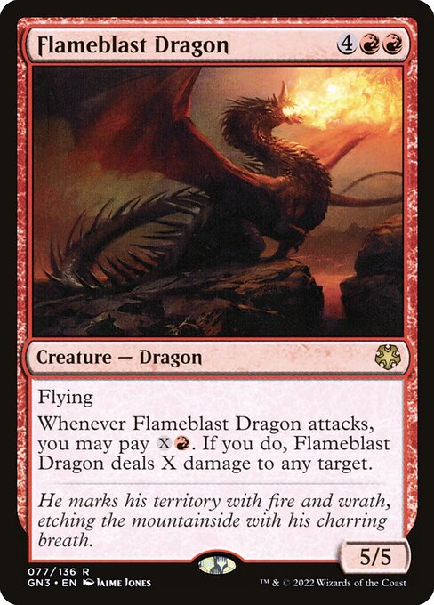 Flameblast Dragon (77) [Game Night: Free-for-All]