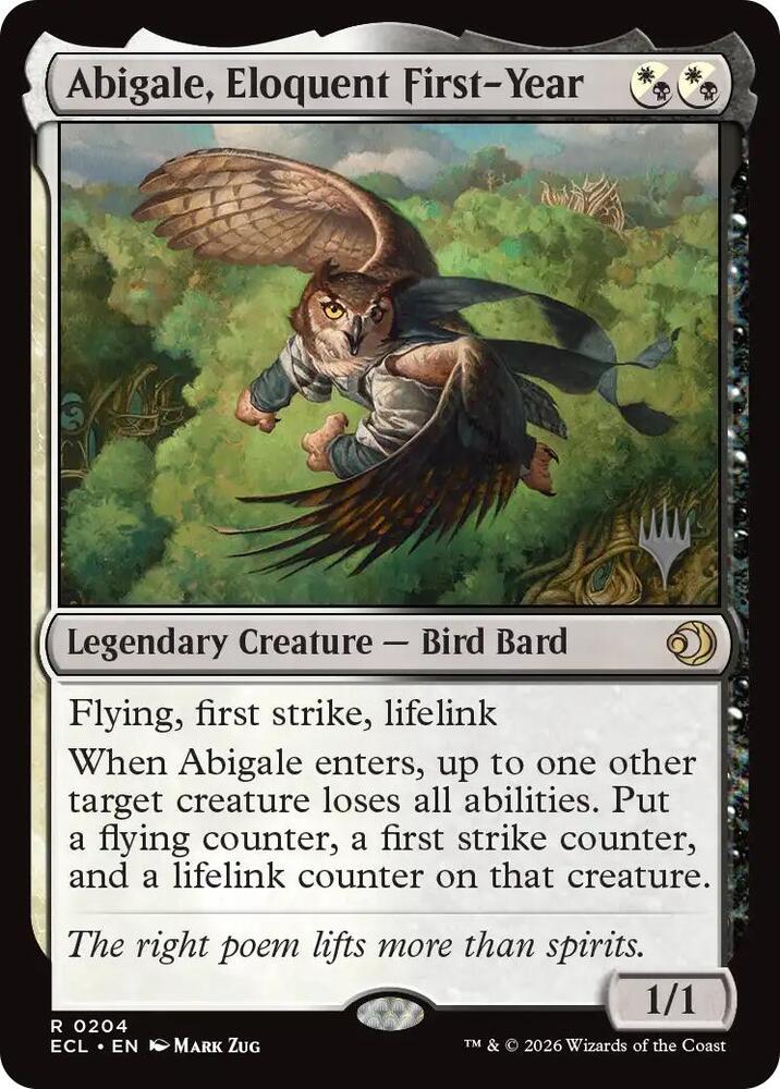 Abigale, Eloquent First-Year (204) [Lorwyn Eclipsed Promos]