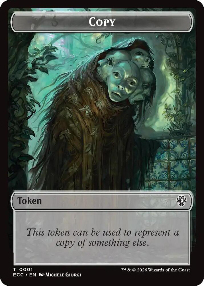 Copy // Plant Double-Sided Token (1 // 5) [Lorwyn Eclipsed Commander]