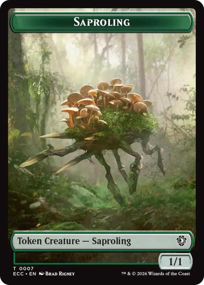 Saproling // The Monarch Double-Sided Token (7 // 12) [Lorwyn Eclipsed Commander]