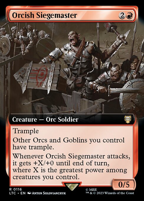 Orcish Siegemaster (116) [Tales of Middle-earth Commander] [Extended Art]