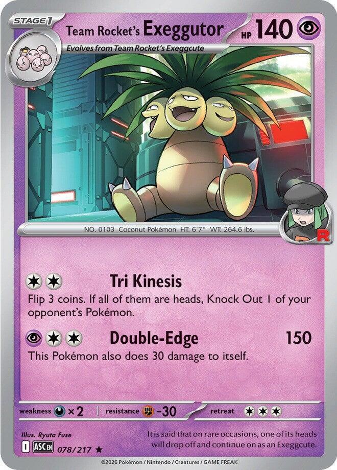 Team Rocket's  exeggutor (078/217) [ME: Ascended Heroes]