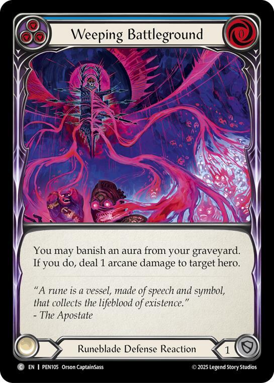 Weeping Battleground (Blue) (PEN105) [Compendium of Rathe]
