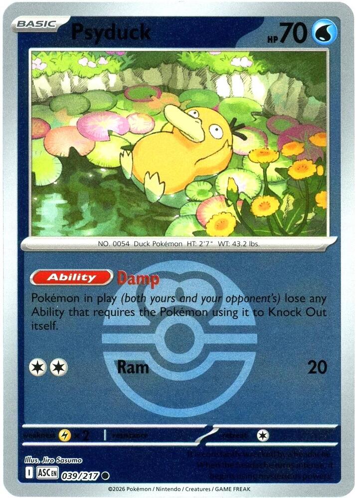 Psyduck - 039/217 (Love Ball) [ME: Ascended Heroes]