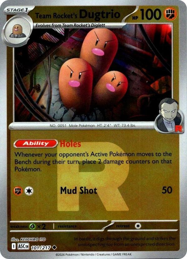 Team Rocket's Dugtrio - 101/217 (Team Rocket) [ME: Ascended Heroes]