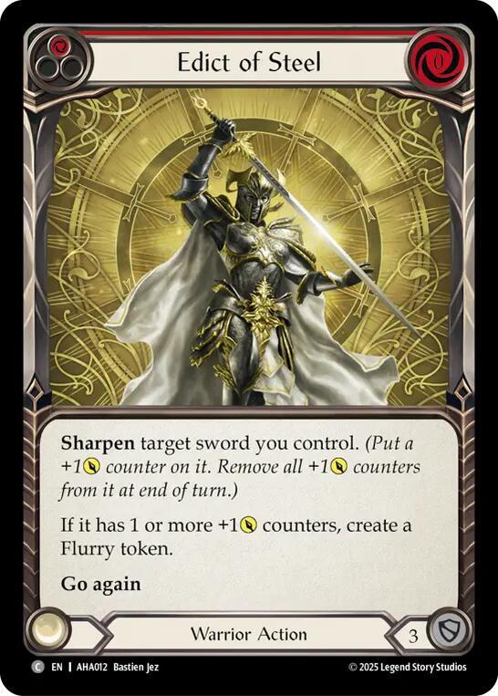 Edict of Steel (Red) (AHA012) [Armory Deck Origins: Hala]