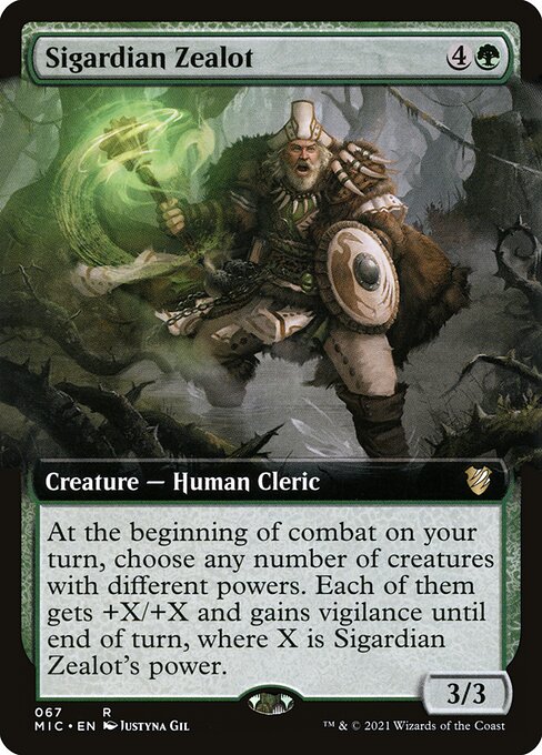 Sigardian Zealot (67) [Midnight Hunt Commander] [Extended Art]
