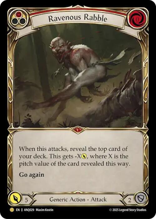 Ravenous Rabble (Red) (ANQ029) [Compendium of Rathe - Antiquity Pack]