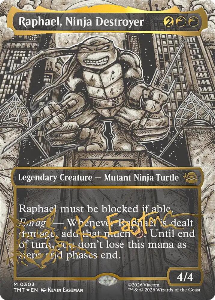 Raphael, Ninja Destroyer (Borderless) (Gold-Stamped Signature) (303) [Teenage Mutant Ninja Turtles]
