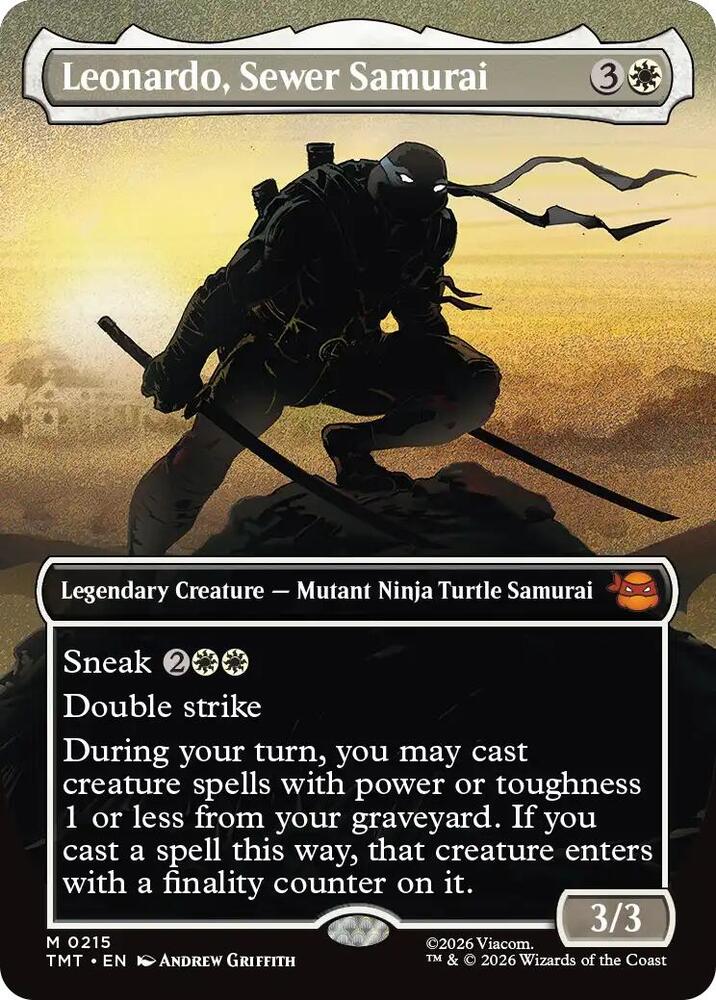 Leonardo, Sewer Samurai (Borderless) (215) [Teenage Mutant Ninja Turtles]