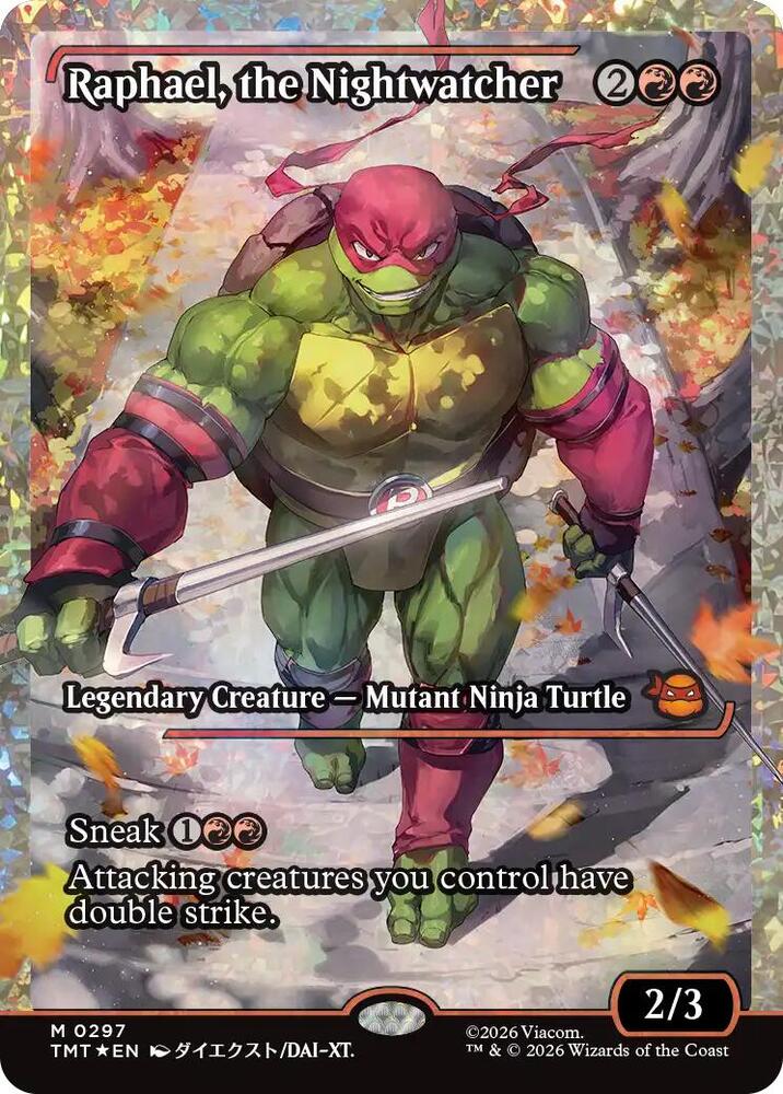 Raphael, the Nightwatcher (Showcase) (Fracture Foil) (297) [Teenage Mutant Ninja Turtles]