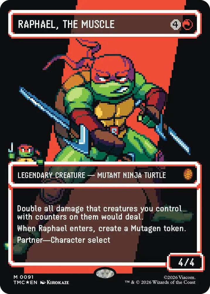 Raphael, the Muscle (0091) (Borderless) (Surge Foil) [Teenage Mutant Ninja Turtles Commander]