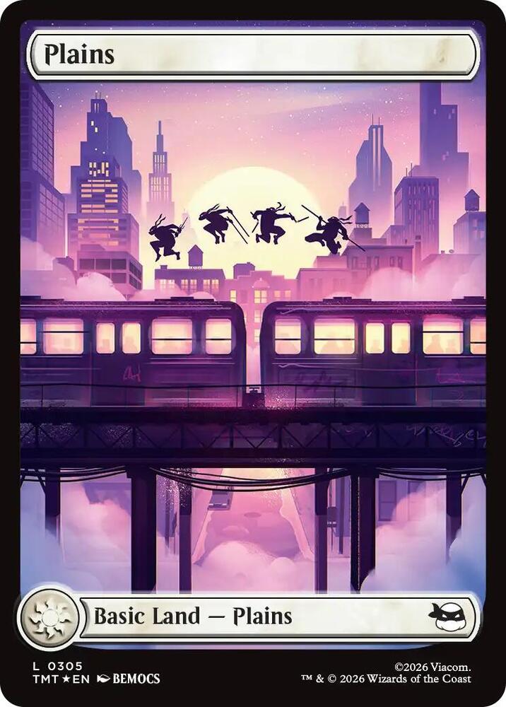 Plains (0305) (Surge Foil) [Teenage Mutant Ninja Turtles]