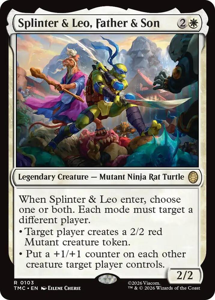 Splinter & Leo, Father & Son (103) [Teenage Mutant Ninja Turtles Commander]
