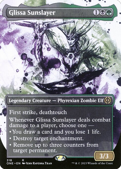 Glissa Sunslayer (318) [Phyrexia: All Will Be One] [Showcase, Borderless]