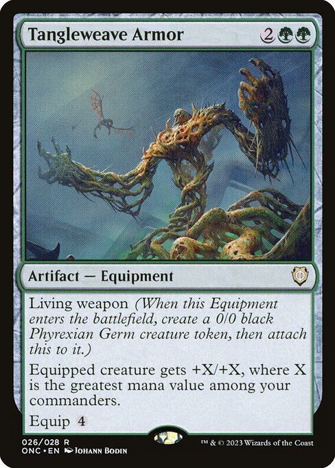Tangleweave Armor (26) [Phyrexia: All Will Be One Commander]