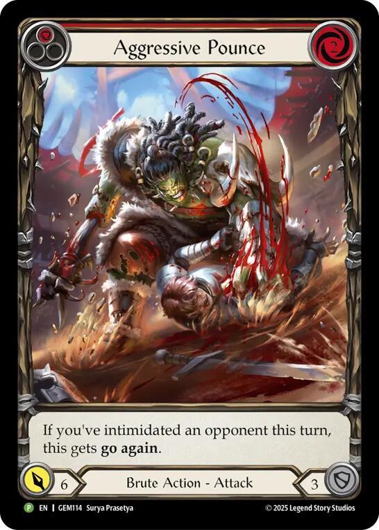 Aggressive Pounce (Red) (GEM114) [GEM Pack 4]