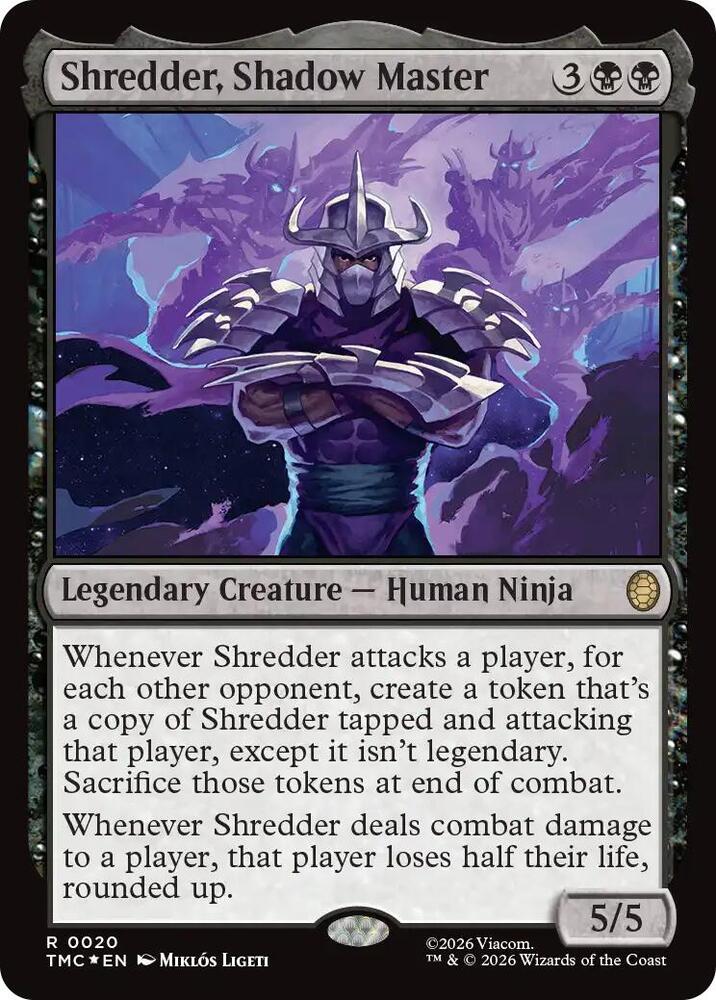 Shredder, Shadow Master (Surge Foil) (20) [Teenage Mutant Ninja Turtles Commander]