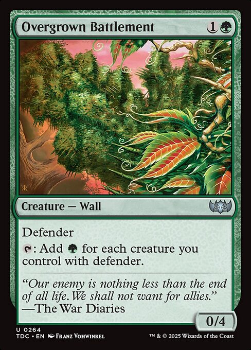 Overgrown Battlement (264) [Tarkir: Dragonstorm Commander]