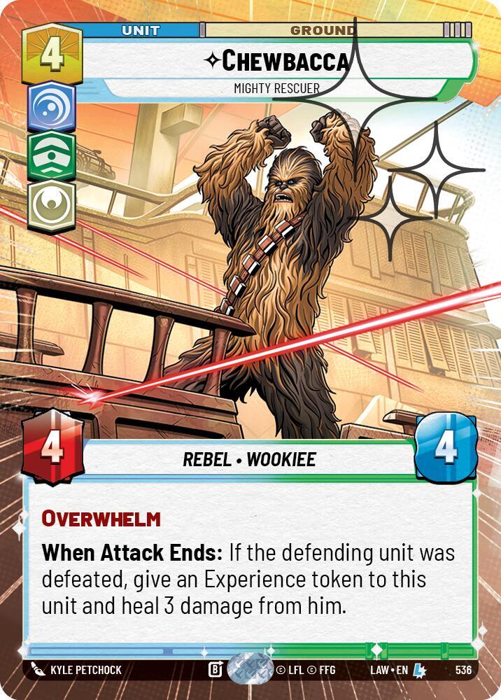 Chewbacca - Mighty Rescuer (Hyperspace Foil) (536) [A Lawless Time]
